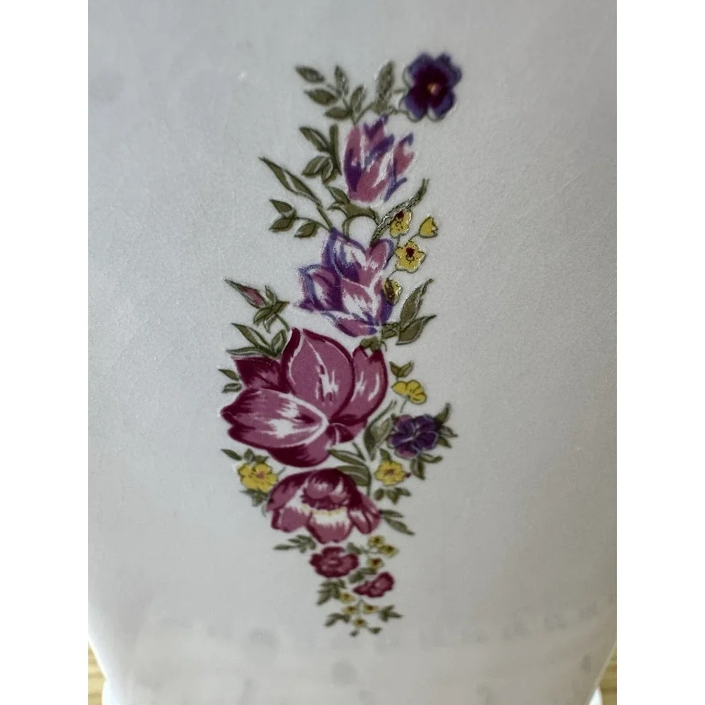 1993 PS Limited Edition Porcelain Mantel Clock Hidden Storage Floral Gold